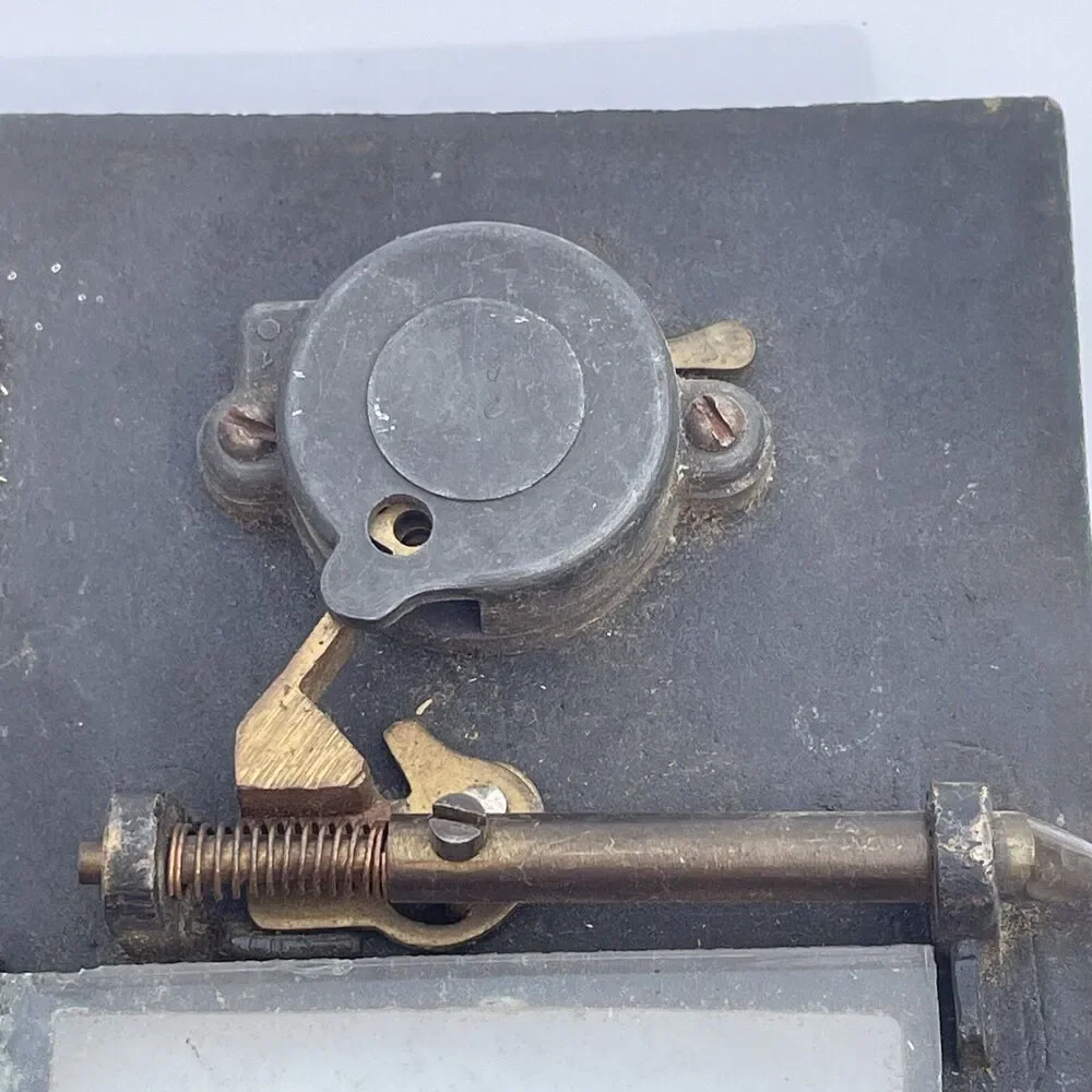 Vintage Antique Brass US Post Office Mail Box Door 1960’s Combination Lock #38